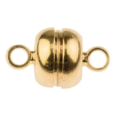 Gold Plated Small Magnetic Clasps Round Pack of 6