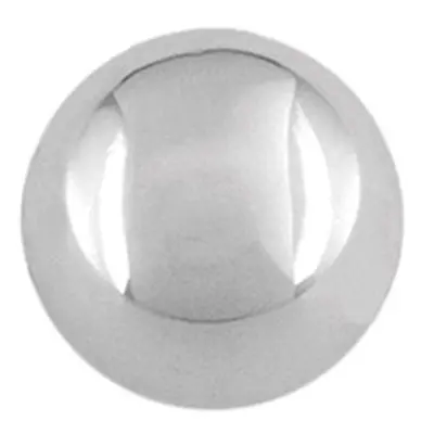 Sterling Silver Plain Semi Solid 8mm No Hole Bead