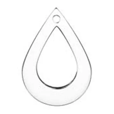 Sterling Silver Open Teardrop 15x20mm Stamping Blank