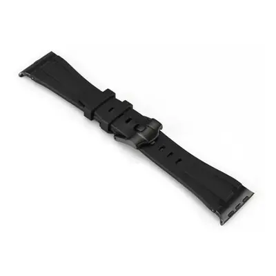 Black Silicone Strap For Apple Watch, Compatible With 42/44/45/49mm Models