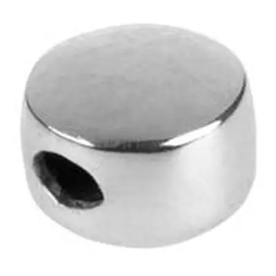 Sterling Silver Silicone Stopper Ellipse 7mm Bead