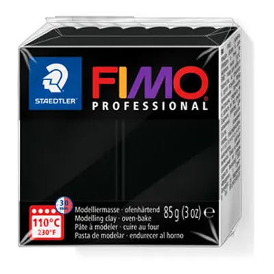 Fimo Professional Black 85g Polymer Clay Block Fimo Colour Reference 9