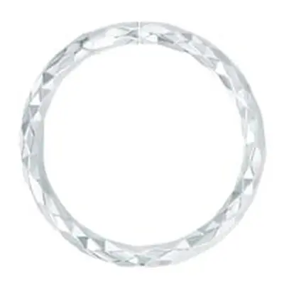 Sterling Silver 1mm X 7mm Outside Diameter Pack of 10 Diamond Cut Open Decorative Jump Ring