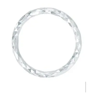 Sterling Silver 1mm X 12mm Outside Diameter Pack of 10 Diamond Cut Open Decorative Jump Ring