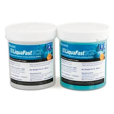 Castaldo LiquaFast ICE, RTV Liquid Moulding Rubber, Fast Cure, 1kg, Clear Blue