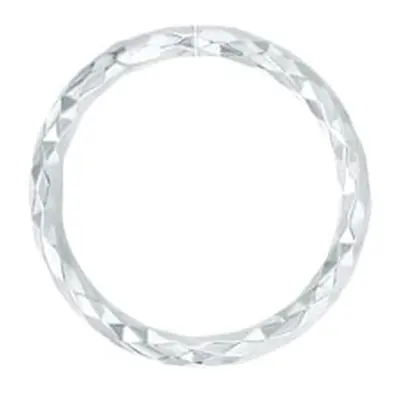 Sterling Silver 1mm X 10mm Outside Diameter Pack of 10 Diamond Cut Open Decorative Jump Ring