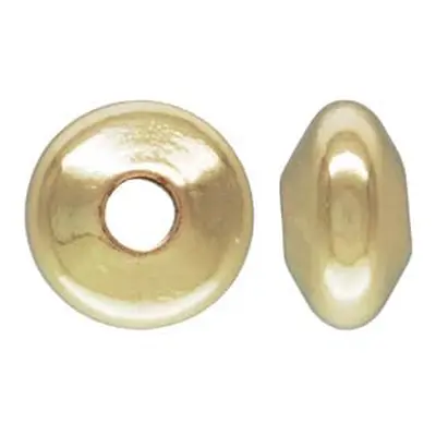 Gold Filled Plain Rondell 3.6mm Pack of 5