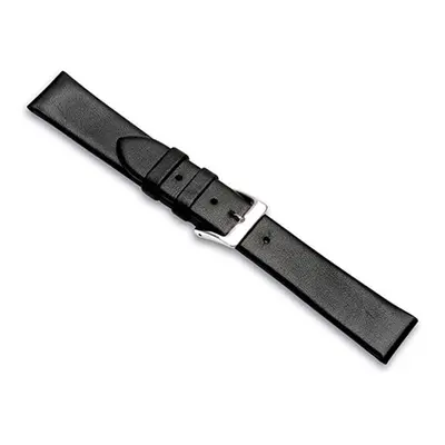 Black Calf Extra Long Watch Strap 12mm Genuine Leather