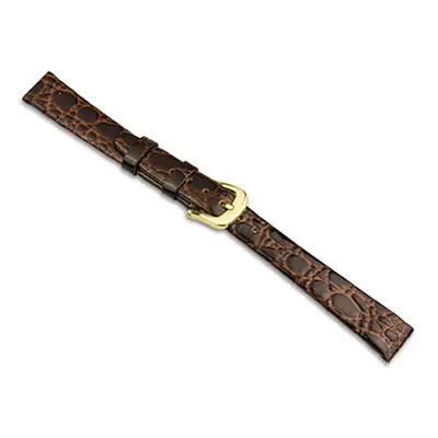 Brown Croc Grain Watch Strap 12mm Genuine Leather