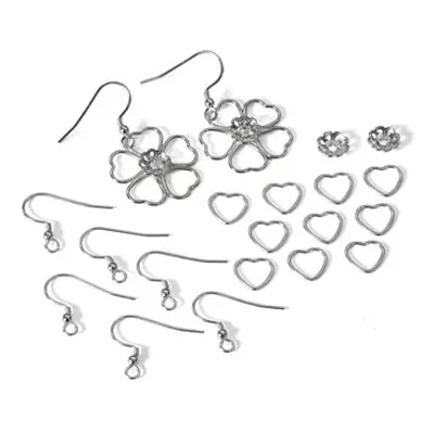 Cooksongold Sterling Silver Heart Shaped Petal Flower Earrings Project