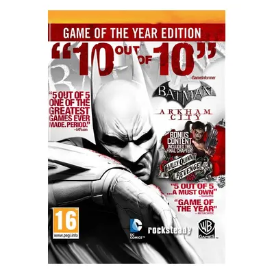 Batman: Arkham City Game of the Year Edition for PC - Steam Download Code