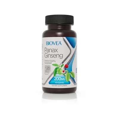 PANAX GINSENG 200mg 120 Vegetarian Capsules