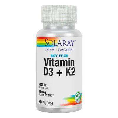 VITAMIN D-3 & K-2 (D3 5""000 IU/ K-2 (MK-7) 50 mcg) 60 Vegetarian Capsules