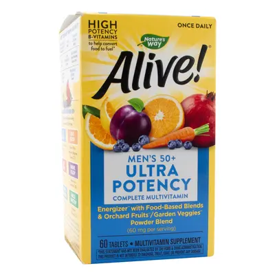 ALIVE! ONCE DAILY MENS 50+ MULTI-VITAMIN (Ultra Potency) 60 Tablets