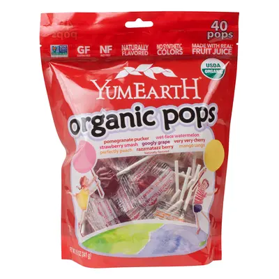 LOLLIPOPS (Organic) 40 Assorted Pops (8.5oz) 245g