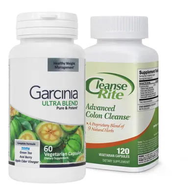 CLEANSE-RITE ADVANCED COLON CLEANSE + FREE GARCINIA APPETITE CONTROL VALUE PACK