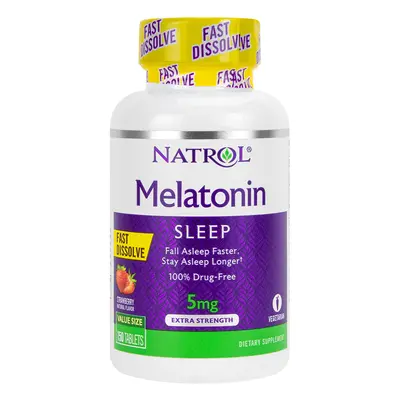 MELATONIN SLEEP 5mg (Extra Strength"" Fast Dissolve) (Strawberry) 150 Tablets