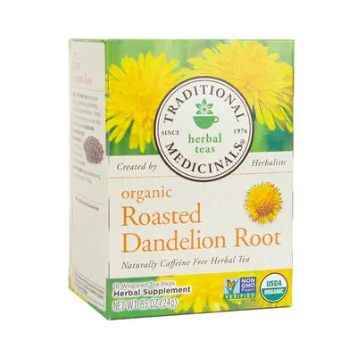 ROASTED DANDELION ROOT HERBAL TEA (Organic"" Caffine Free) 16 Tea Bags