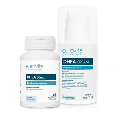 DHEA CREAM & DHEA 50mg 60 Capsules VALUE PACK