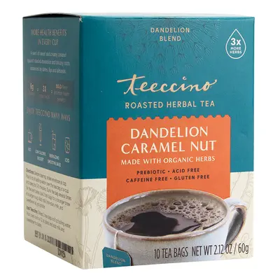 DANDELION CARAMEL NUT 75% Organic Herbal Coffee 10 Bags