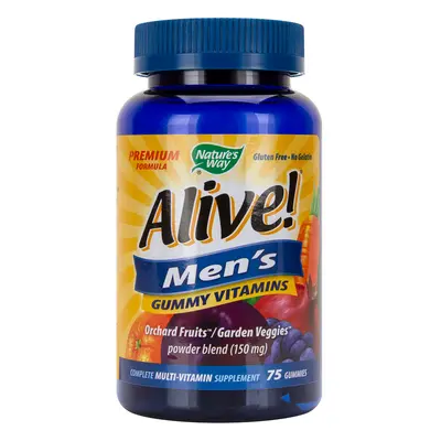 ALIVE! MEN'S GUMMY VITAMINS 75 Adult Gummy Vitamins