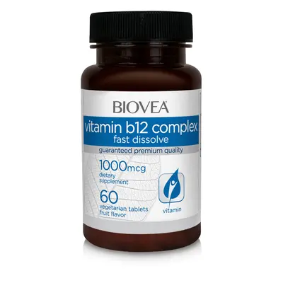 VITAMIN B12 COMPLEX 1000mcg 60 Vegetarian Tablets (Fast Dissolve)