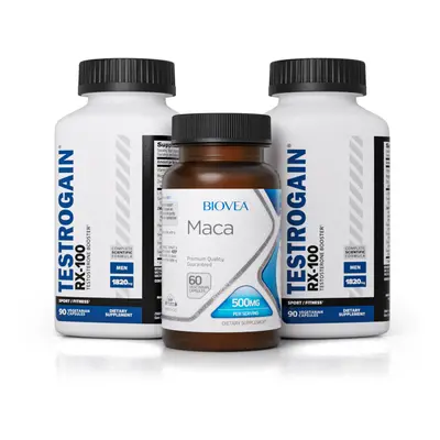 TESTROGAIN RX-100 & MACA VALUE PACK