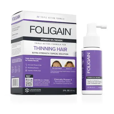 FOLIGAIN HAIR REGROWTH TREATMENT For Women with 10% Trioxidil® (2 fl oz) 59ml 1 Month Supply