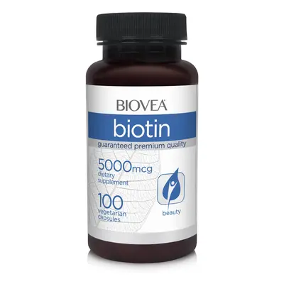 BIOTIN 5000mcg 100 Vegetarian Capsules