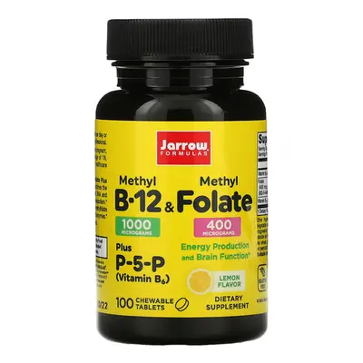 METHYL B-12 & METHYL FOLATE (Lemon Flavor) 100 Chewable Tablets