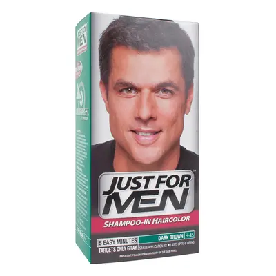 JUST FOR MEN SHAMPOO IN HAIR COLOUR (Dark Brown) 1 Application