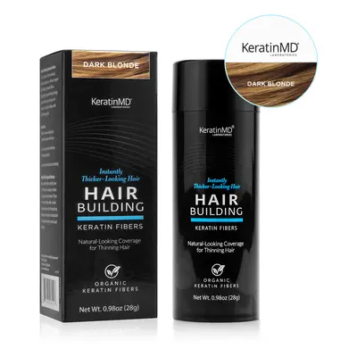 KeratinMD HAIR BUILDING FIBERS (Dark Blonde) 60 Day Supply 28g