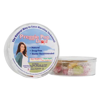 PREGGIE POP DROPS (Sour Fruit Assortment) 21 Pieces