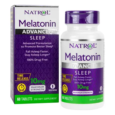 MELATONIN ADVANCED SLEEP 10mg (Maximum Strength"" Time Release) 60 Tablets