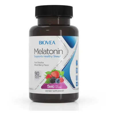 MELATONIN 5mg (Mixed Berry) 90 Vegetarian Tablets (Fast Dissolve)