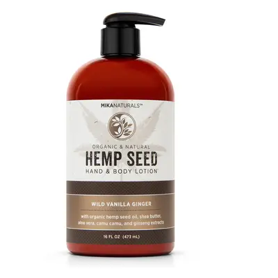 HEMP SEED HAND & BODY LOTION (Wild Vanilla Ginger) (16oz) 473ml