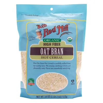 HIGH FIBER OAT BRAN HOT CEREAL (Organic) (18oz) 510g