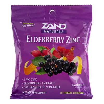 ELDERBERRY ZINC HERBALOZENGE (Sweet Elderberry) 15 Lozenges