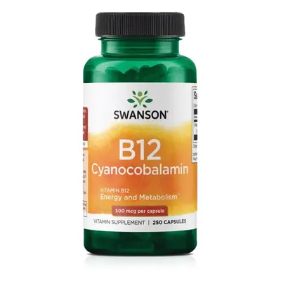 VITAMIN B12 CYANOCABALAMIN 500 mcg 250 Capsules