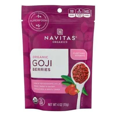 GOJI BERRIES (Organic"" Plant-Based"" Superfood) (4oz) 113g