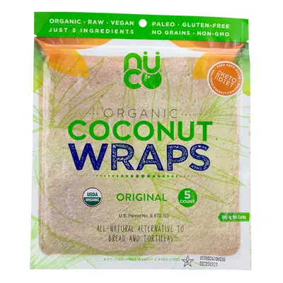 COCONUT WRAPS (Organic"" Natural) (Original Flavor) 5 Wraps