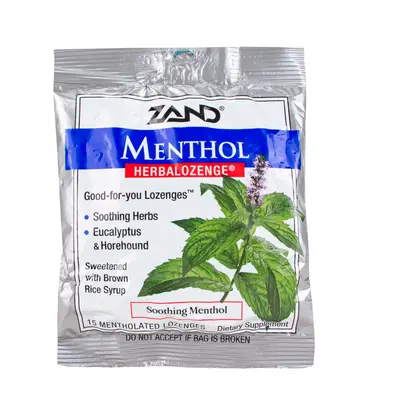 MENTHOL HERBALOZENGE with Zinc (Soothing Menthol) 15 Lozenges