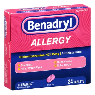 BENADRYL ALLERGY 24 UltraTab Tablets