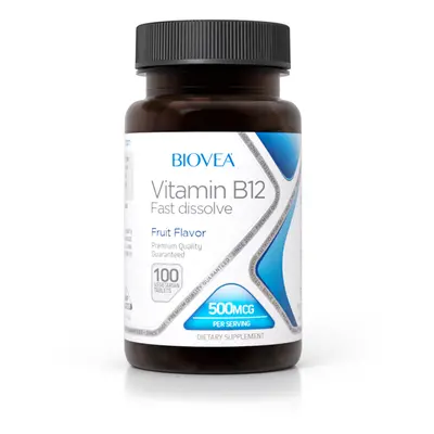 VITAMIN B12 500mcg 100 Vegetarian Tablets (Fast Dissolve)