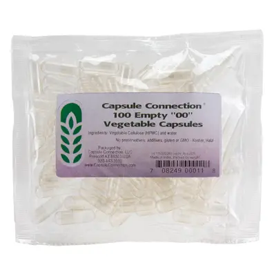 CLEAR EMPTY VEGETABLE CAPSULES (Size ""00"")