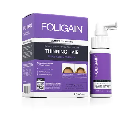 FOLIGAIN HAIR REGROWTH TREATMENT For Women with 10% Trioxidil® (2 fl oz) 59ml 1 Month Supply