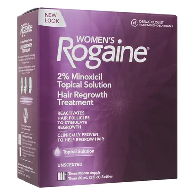 ROGAINE (REGAINE) 2% MINOXIDIL HAIR REGROWTH TREATMENT For Women (3 Month Supply)