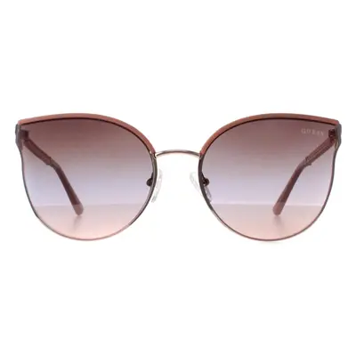 Guess Sunglasses GF6092 28T Shiny Rose Gold Bordeaux Gradient