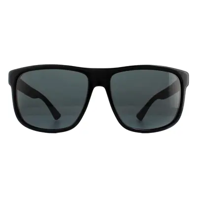 Gucci Sunglasses GG0010S 001 Black Rubber Grey