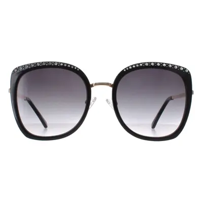 Guess Sunglasses GF0381 01B Shiny Black Smoke Gradient